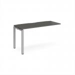 Adapt add on unit single 1400mm x 600mm - silver frame, storm grey top E146-AB-S-OG