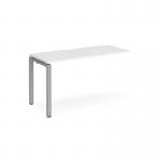 Adapt add on unit single 1400mm x 600mm - silver frame and white top