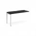 Adapt add on unit single 1400mm x 600mm - white frame, black top E146-AB-WH-BK