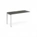 Adapt add on unit single 1400mm x 600mm - white frame, storm grey top E146-AB-WH-OG