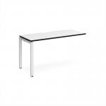 Adapt add on unit single 1400mm x 600mm - white frame, white top, black edge E146-AB-WH-WK