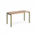 Adapt single desk 1400mm x 600mm - green frame, beech top E146-GN-B