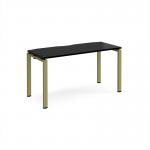 Adapt single desk 1400mm x 600mm - green frame, black top E146-GN-BK