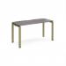 Adapt single desk 1400mm x 600mm - green frame, grey oak top E146-GN-GO