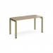 Adapt single desk 1400mm x 600mm - green frame, kendal oak top E146-GN-KO