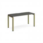 Adapt single desk 1400mm x 600mm - green frame, storm grey top E146-GN-OG