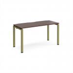 Adapt single desk 1400mm x 600mm - green frame, walnut top E146-GN-W