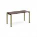 Adapt single desk 1400mm x 600mm - green frame, walnut top E146-GN-W