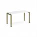 Adapt single desk 1400mm x 600mm - green frame, white top E146-GN-WH