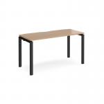 Adapt single desk 1400mm x 600mm - black frame, beech top E146-K-B