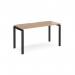 Adapt single desk 1400mm x 600mm - black frame, beech top E146-K-B