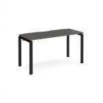 Adapt single desk 1400mm x 600mm - black frame, storm grey top E146-K-OG