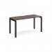 Adapt single desk 1400mm x 600mm - black frame, walnut top E146-K-W