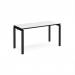 Adapt single desk 1400mm x 600mm - black frame, white top, black edge E146-K-WK