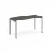Adapt single desk 1400mm x 600mm - silver frame, storm grey top E146-S-OG