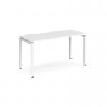 Adapt single desk 1400mm x 600mm - white frame, white top E146-WH-WH