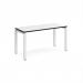 Adapt single desk 1400mm x 600mm - white frame, white top, black edge E146-WH-WK