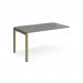 Adapt add on unit single 1400mm x 800mm - green frame, grey oak top E148-AB-GN-GO