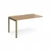 Adapt add on unit single 1400mm x 800mm - green frame, oak top E148-AB-GN-O