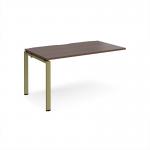 Adapt add on unit single 1400mm x 800mm - green frame, walnut top E148-AB-GN-W