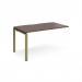 Adapt add on unit single 1400mm x 800mm - green frame, walnut top E148-AB-GN-W