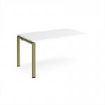 Adapt add on unit single 1400mm x 800mm - green frame, white top E148-AB-GN-WH