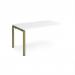 Adapt add on unit single 1400mm x 800mm - green frame, white top E148-AB-GN-WH