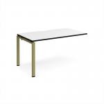 Adapt add on unit single 1400mm x 800mm - green frame, white top, black edge E148-AB-GN-WK