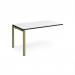 Adapt add on unit single 1400mm x 800mm - green frame, white top, black edge E148-AB-GN-WK