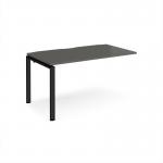 Adapt add on unit single 1400mm x 800mm - black frame, storm grey top E148-AB-K-OG