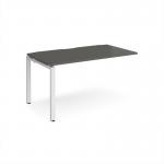 Adapt add on unit single 1400mm x 800mm - white frame, storm grey top E148-AB-WH-OG