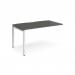 Adapt add on unit single 1400mm x 800mm - white frame, storm grey top E148-AB-WH-OG