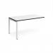 Adapt add on unit single 1400mm x 800mm - white frame, white top, black edge E148-AB-WH-WK