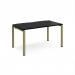 Adapt single desk 1400mm x 800mm - green frame, black top E148-GN-BK