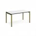 Adapt single desk 1400mm x 800mm - green frame, white top, black edge E148-GN-WK