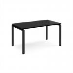 Adapt single desk 1400mm x 800mm - black frame, black top E148-K-BK