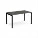 Adapt single desk 1400mm x 800mm - black frame, storm grey top E148-K-OG
