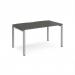 Adapt single desk 1400mm x 800mm - silver frame, storm grey top E148-S-OG