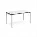 Adapt single desk 1400mm x 800mm - white frame, white top, black edge E148-WH-WK