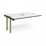 Adapt add on unit single 1600mm x 1200mm - green frame, white top, black edge E1612-AB-GN-WK