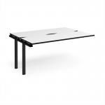 Adapt add on unit single 1600mm x 1200mm - black frame, white top, black edge E1612-AB-K-WK