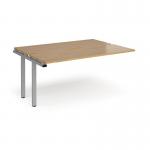 Adapt add on units back to back 1600mm x 1200mm - silver frame, oak top E1612-AB-S-O