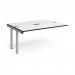 Adapt add on unit single 1600mm x 1200mm - silver frame, white top, black edge E1612-AB-S-WK