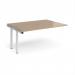 Adapt add on unit single 1600mm x 1200mm - white frame, kendal oak top E1612-AB-WH-KO