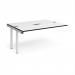 Adapt add on unit single 1600mm x 1200mm - white frame, white top, black edge E1612-AB-WH-WK