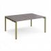 Adapt back to back desks 1600mm x 1200mm - green frame, grey oak top E1612-GN-GO