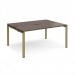 Adapt back to back desks 1600mm x 1200mm - green frame, walnut top E1612-GN-W