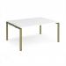Adapt back to back desks 1600mm x 1200mm - green frame, white top E1612-GN-WH