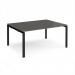 Adapt back to back desks 1600mm x 1200mm - black frame, storm grey top E1612-K-OG