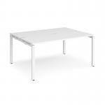 Adapt back to back desks 1600mm x 1200mm - white frame, white top E1612-WH-WH